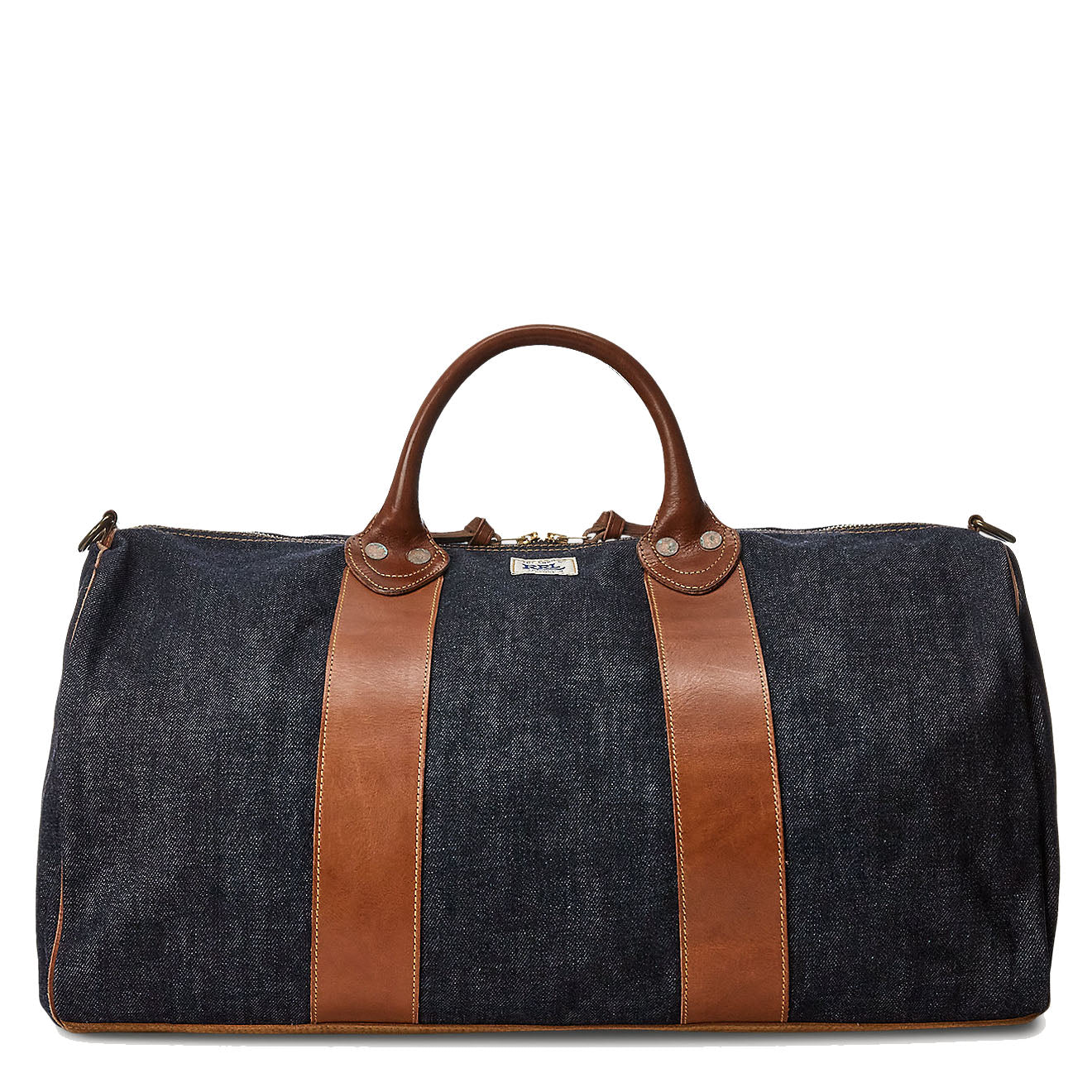 RRL by Ralph Lauren Leather-Trim Denim Duffel Indigo - The Sporting Lodge