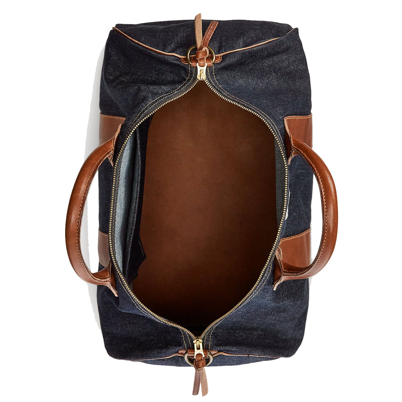 RRL by Ralph Lauren Leather-Trim Denim Duffel Indigo - The Sporting Lodge