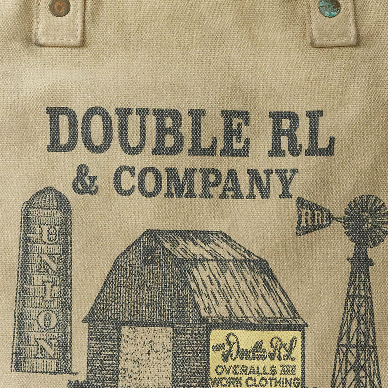 RRL by Ralph Lauren Logo Canvas Carpenter Tote Greige | The