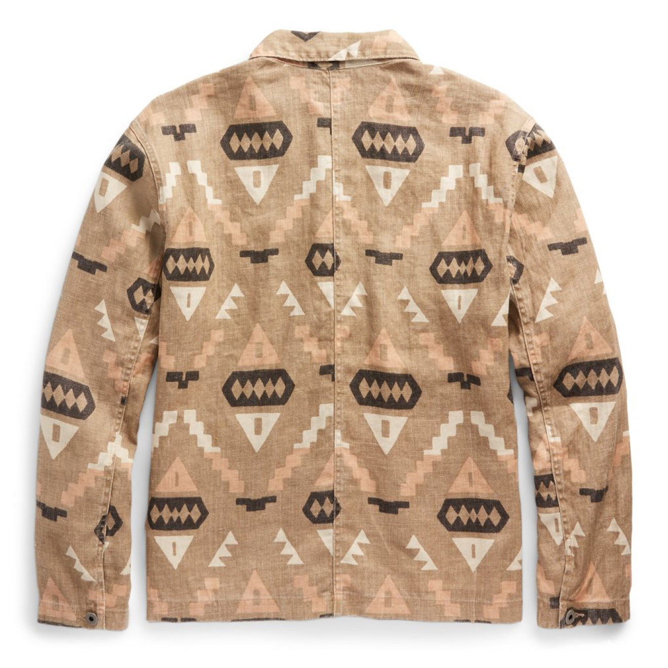 RRL by Ralph Lauren Print Linen Chore Jacket Stone / Green / Burnt Sienna - The Sporting Lodge