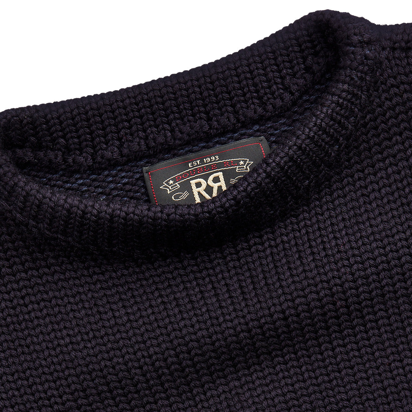 RRL by Ralph Lauren Appliqued Wool Jumper Navy - The Sporting Lodge