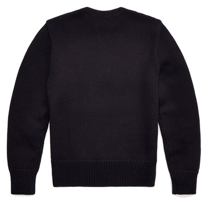 RRL by Ralph Lauren Appliqued Wool Jumper Navy - The Sporting Lodge