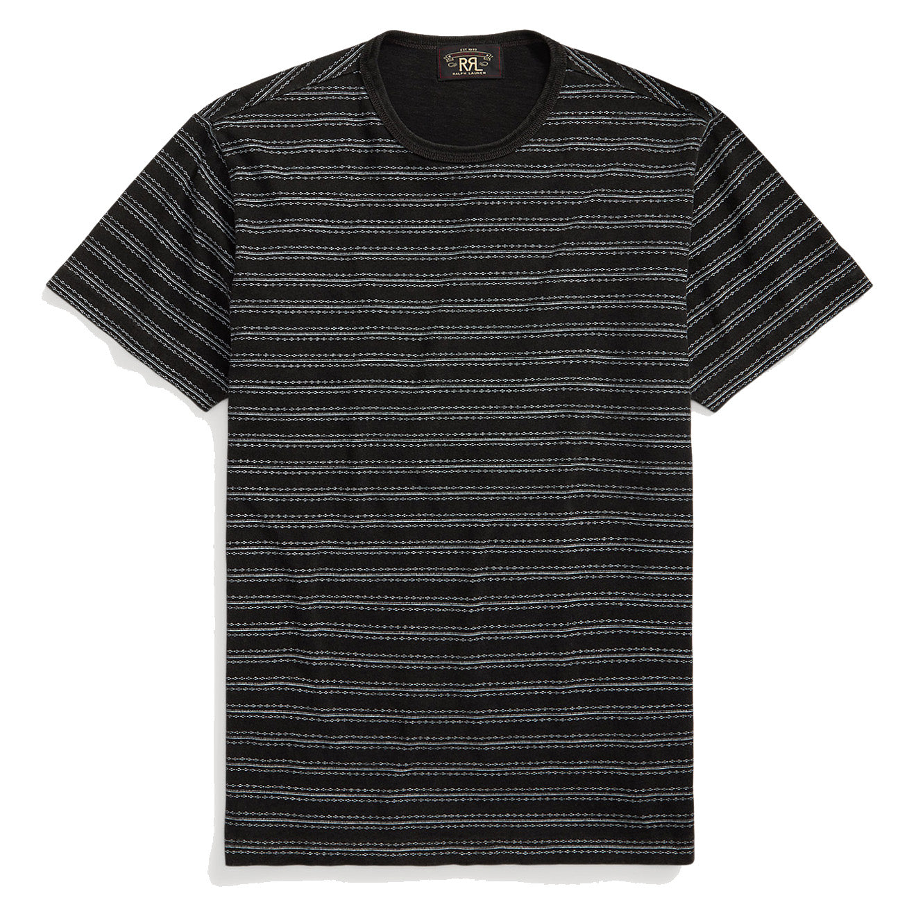 RRL by Ralph Lauren Indigo Striped Jersey T-Shirt Black Multi - The Sporting Lodge