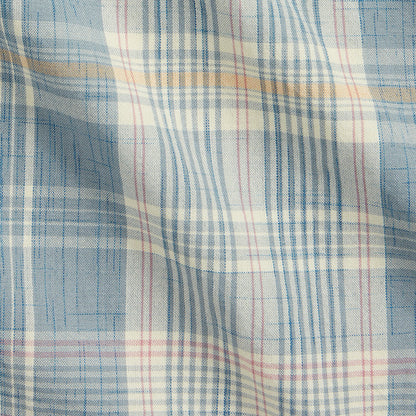 RRL by Ralph Lauren Madras Camp Shirt Light Blue - The Sporting Lodge