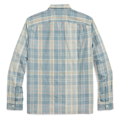 RRL by Ralph Lauren Madras Camp Shirt Light Blue - The Sporting Lodge
