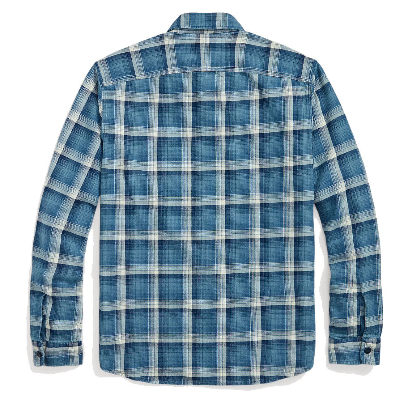 RRL by Ralph Lauren Plaid Twill Workshirt Indigo / Cream - The Sporting Lodge