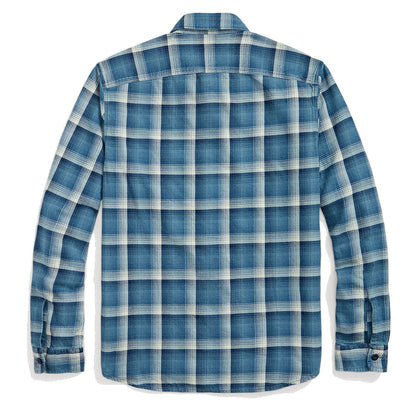 RRL by Ralph Lauren Plaid Twill Workshirt Indigo / Cream - The Sporting Lodge