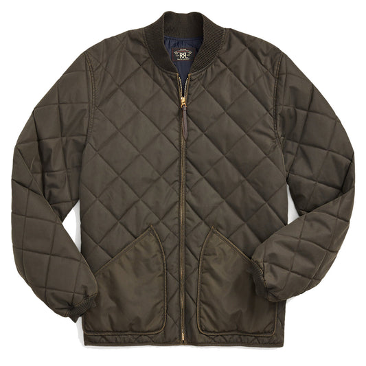 RRL by Ralph Lauren Quilted Twill Jacket Vintage Black - The Sporting Lodge