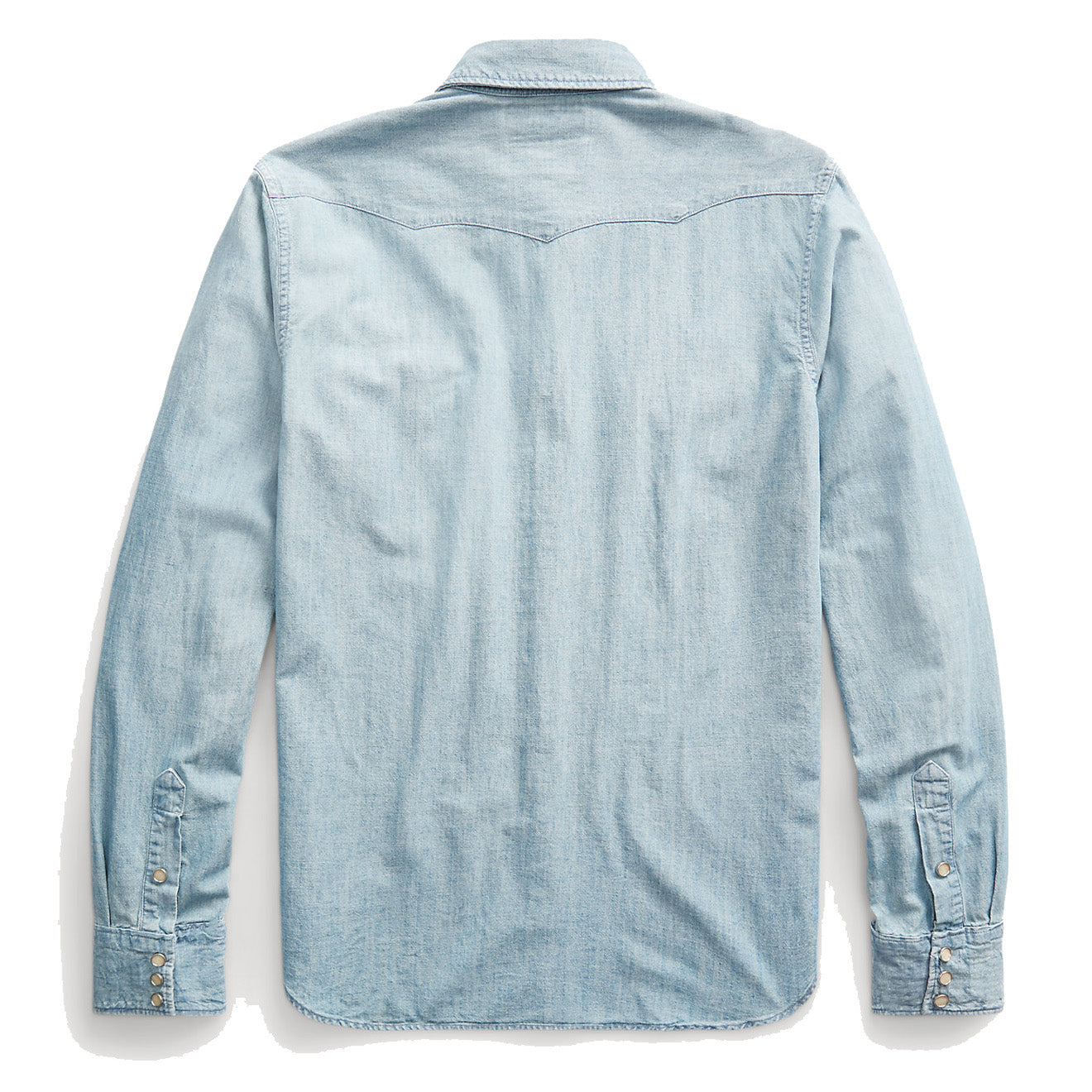 RRL by Ralph Lauren Slim Fit Chambray Western Shirt Davey Wash - The Sporting Lodge