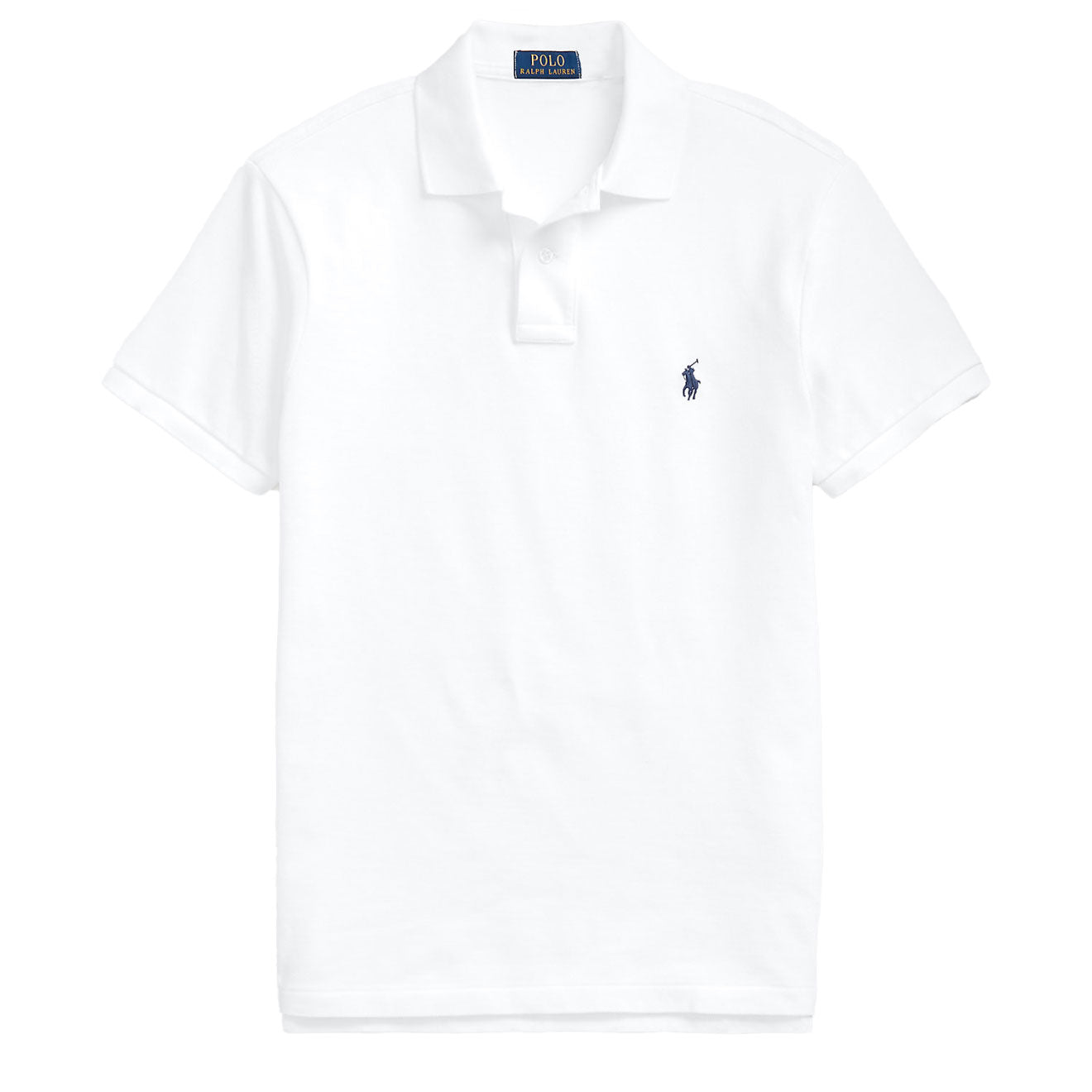 Polo Ralph Lauren Custom Slim Fit Mesh Polo White The Sporting Lodge
