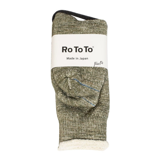 RoToTo Double Face Socks Army Green - The Sporting Lodge