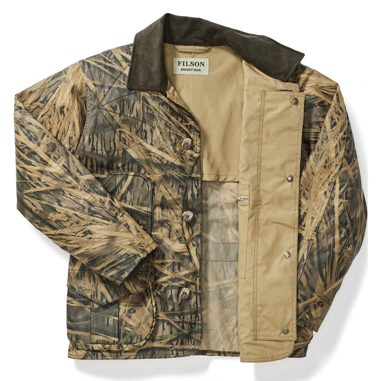 Filson Shelter Waterfowl Upland Coat Shadow Grass1