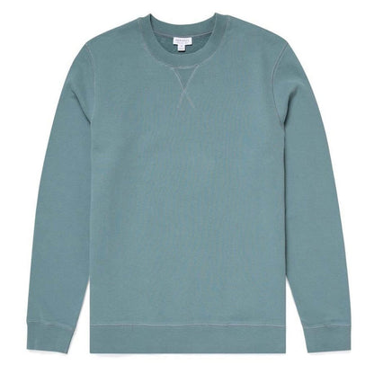 Sunspel Loopback Sweatshirt Dove Grey - The Sporting Lodge