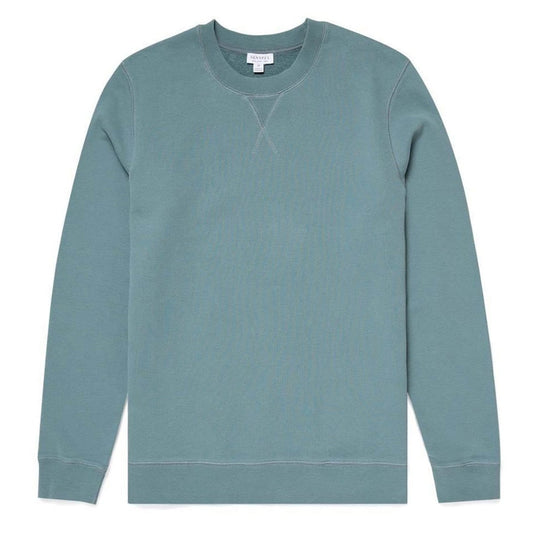 Sunspel Loopback Sweatshirt Dove Grey - The Sporting Lodge