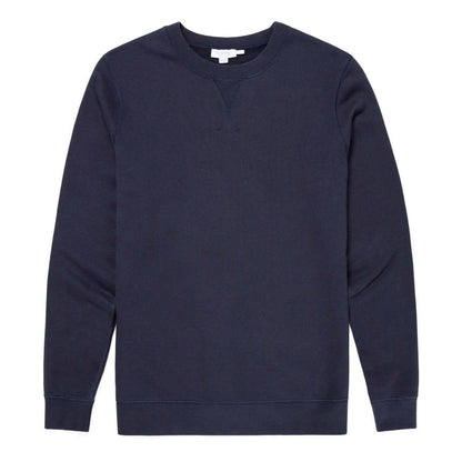 Sunspel Loopback Sweatshirt Navy - The Sporting Lodge