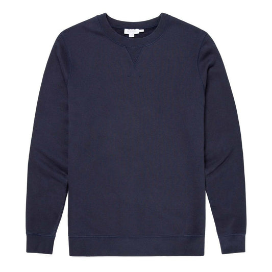 Sunspel Loopback Sweatshirt Navy - The Sporting Lodge