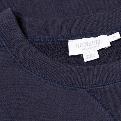 Sunspel Loopback Sweatshirt Navy - The Sporting Lodge