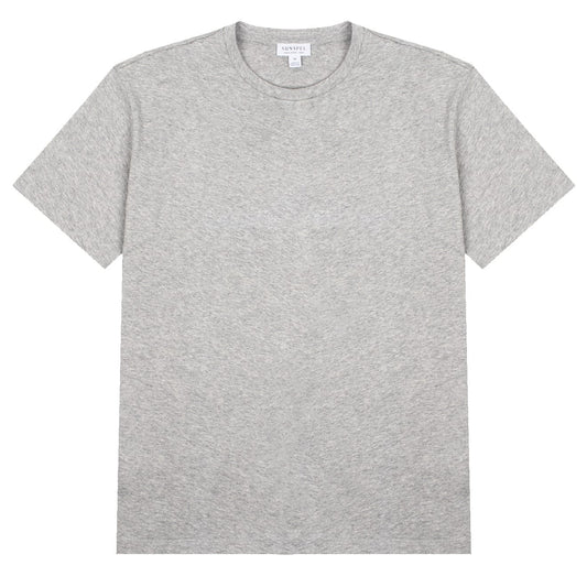 Sunspel Womens Boy Fit T-Shirt Grey Melange - The Sporting Lodge