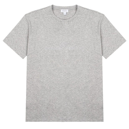 Sunspel Womens Boy Fit T-Shirt Grey Melange - The Sporting Lodge