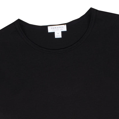 Sunspel Womens Classic T-Shirt Black - The Sporting Lodge