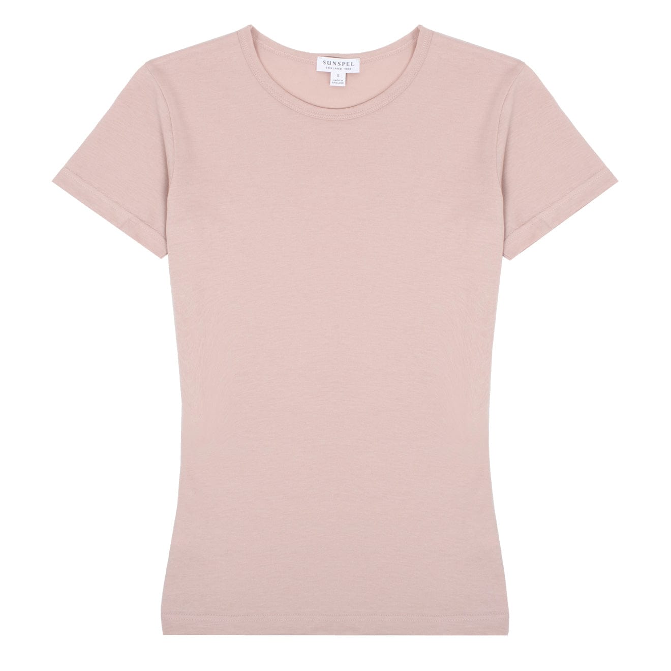 Sunspel Womens Classic T-Shirt Shell Pink - The Sporting Lodge