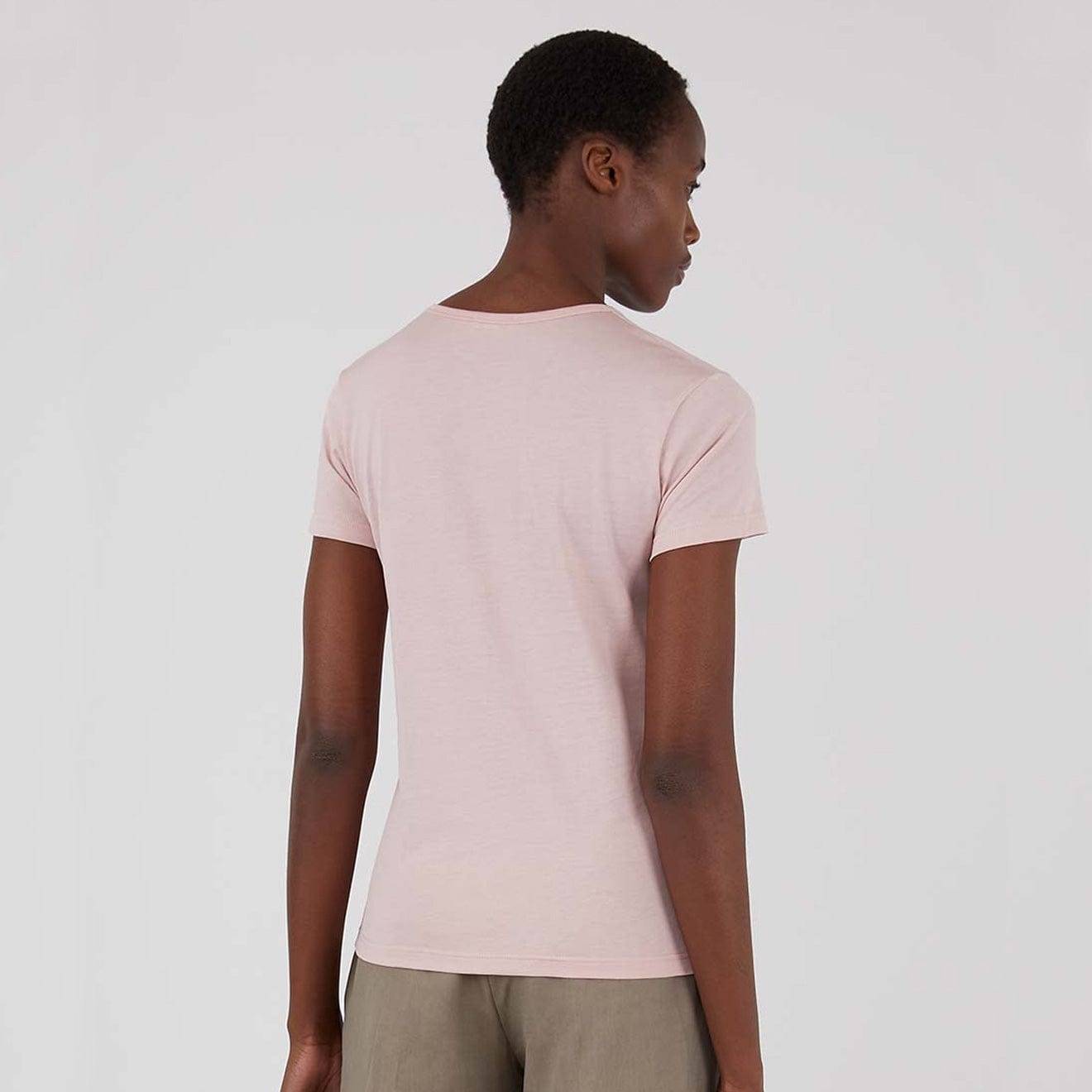 Sunspel Womens Classic T-Shirt Shell Pink - The Sporting Lodge
