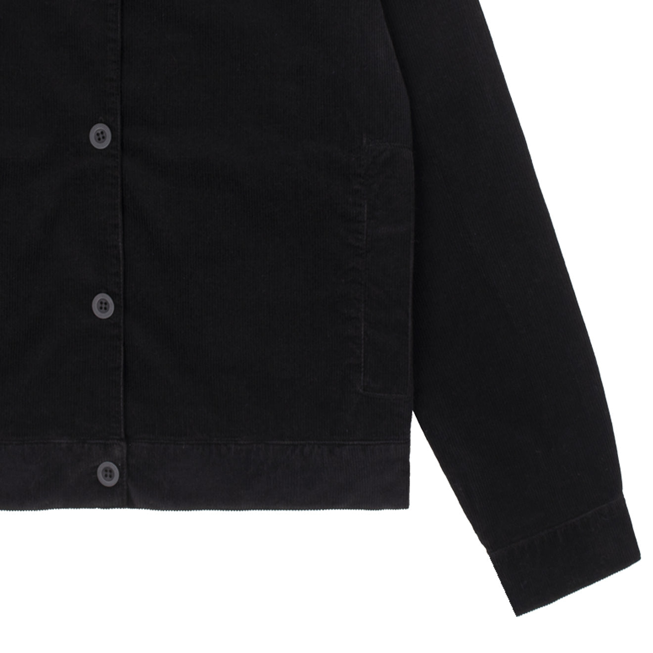 Sunspel Womens Corduroy Boxy Jacket Black - The Sporting Lodge