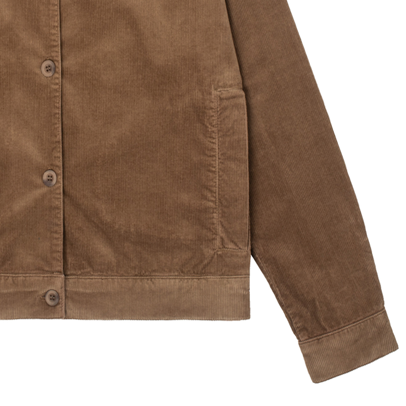 Sunspel Womens Corduroy Boxy Jacket Dark Camel - The Sporting Lodge