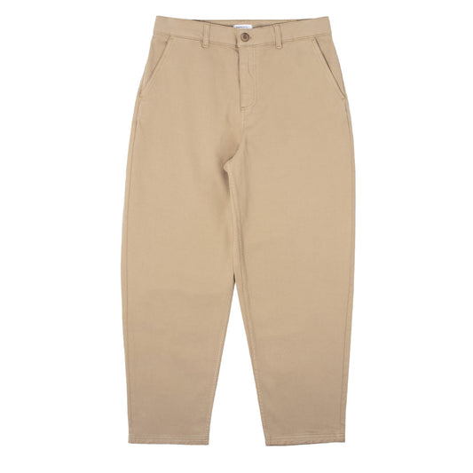 Sunspel Womens Cotton Tapered Trousers Stone - The Sporting Lodge