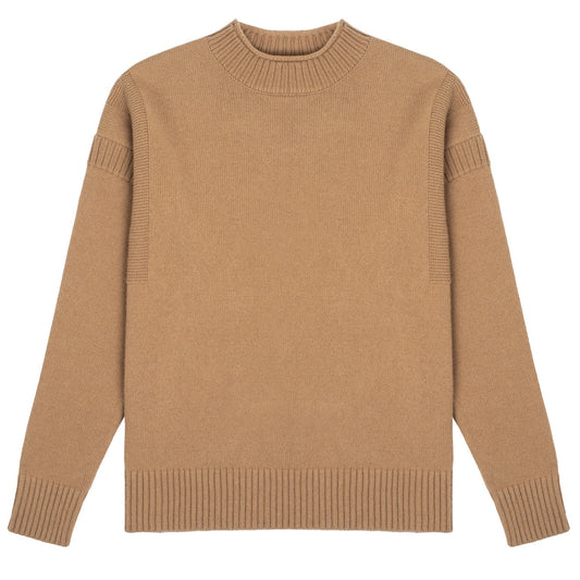 Sunspel Womens Fisherman Jumper Camel - The Sporting Lodge