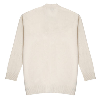 Sunspel Womens Lambswool Cardigan Ecru - The Sporting Lodge