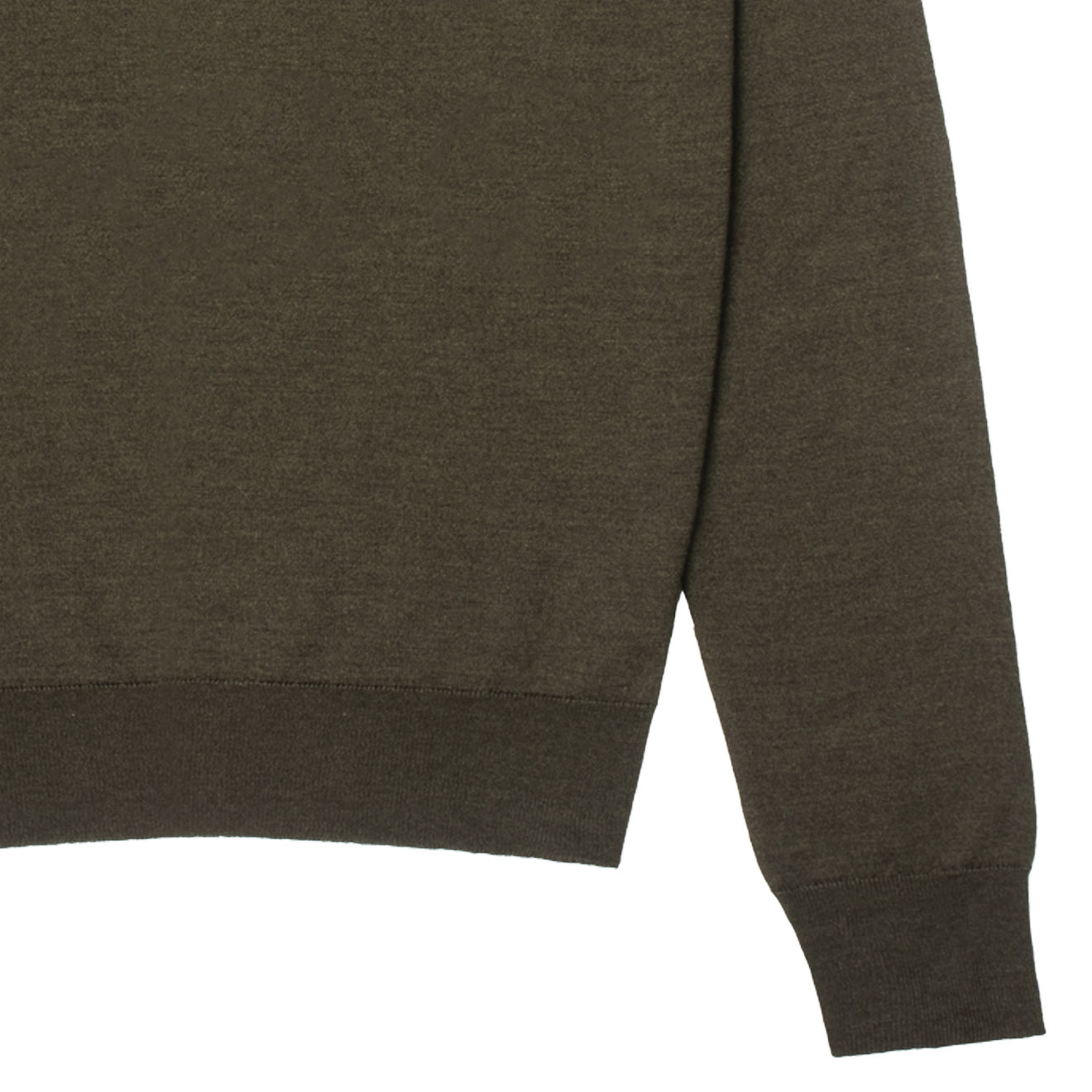Sunspel Womens Merino Silk Roll Neck Sweater Dark Moss - The Sporting Lodge