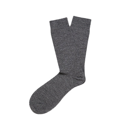 Sunspel Merino Wool Socks Grey Twist - The Sporting Lodge