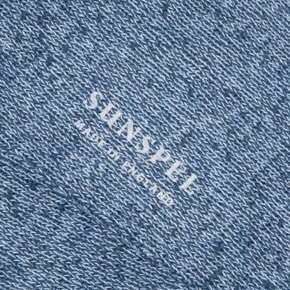 Sunspel Organic Cotton Socks Teal / Storm Blue Twist - The Sporting Lodge