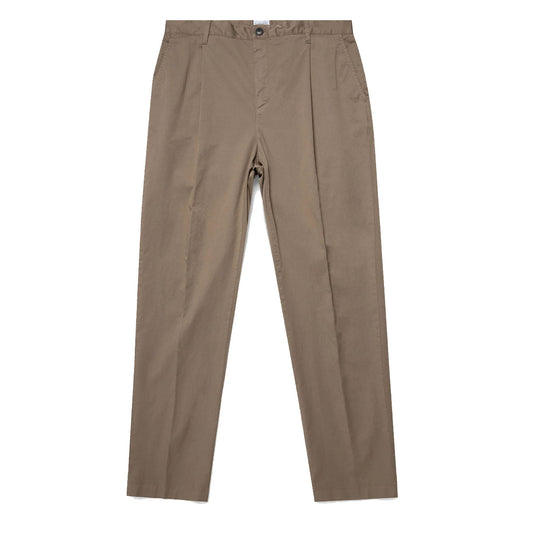 Sunspel Pleated Twill Trouser Dark Stone - The Sporting Lodge
