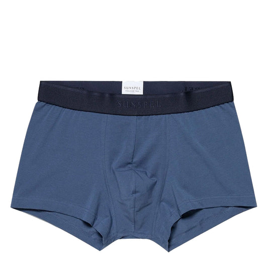 Sunspel Stretch Cotton Trunks Atlantic Blue - The Sporting Lodge
