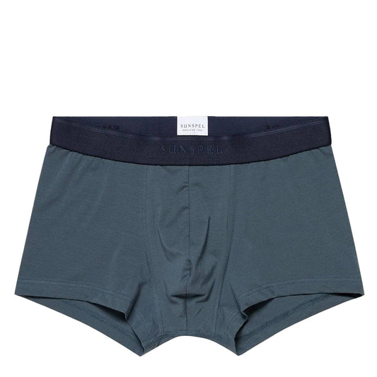 Sunspel Stretch Cotton Trunks Dark Petrol - The Sporting Lodge