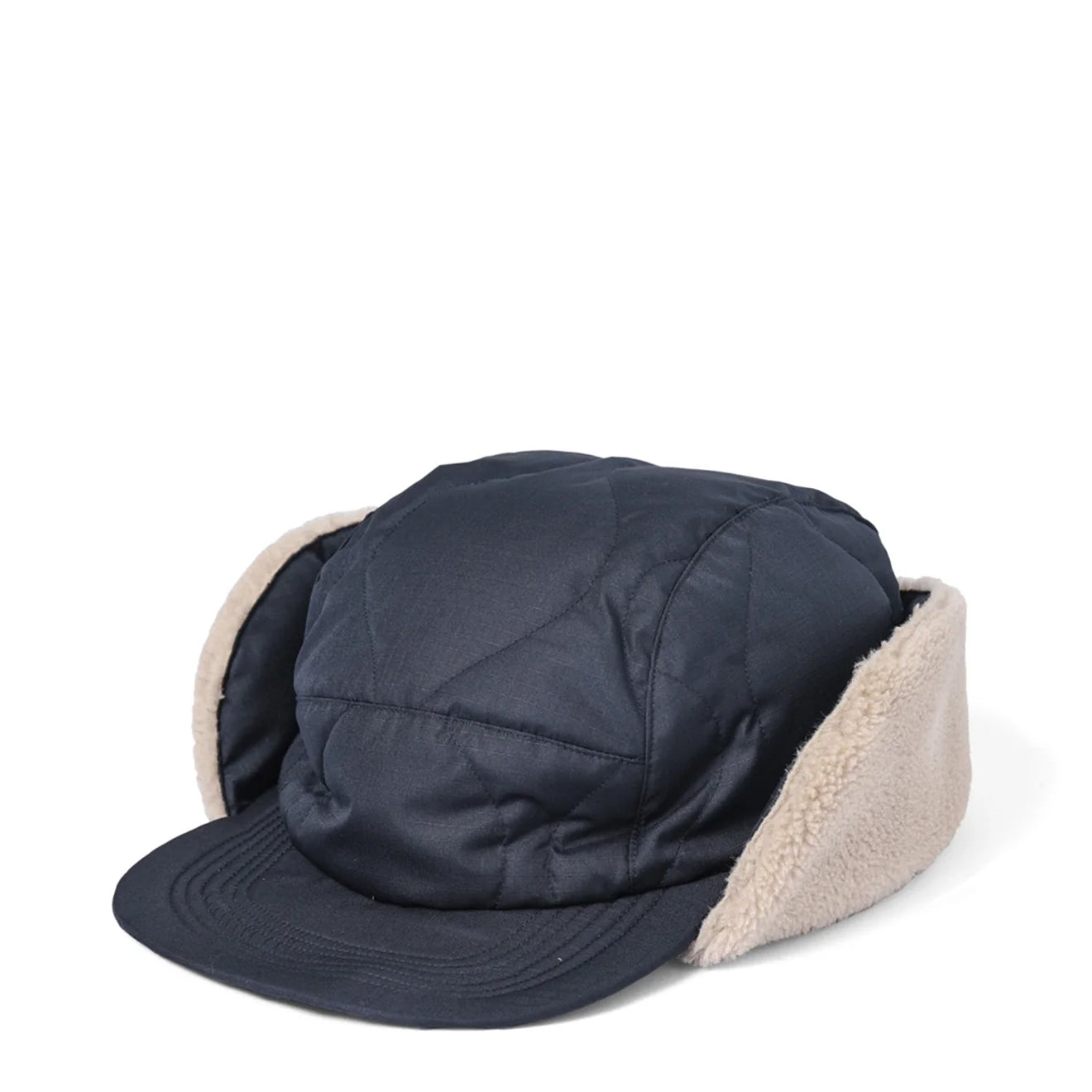 Taion Military Reversible Down Cap Dark Navy / Light Beige - The Sporting Lodge