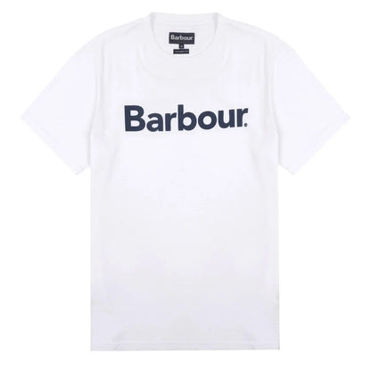Barbour Logo T-Shirt White - The Sporting Lodge