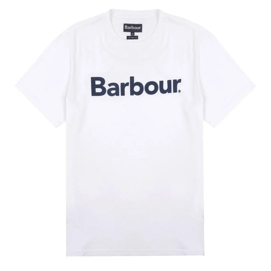 Barbour Logo T-Shirt White - The Sporting Lodge